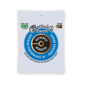 Martin MA530 SP Phosphor Bronze Authentic Acoustic Guitar Strings Extra Light