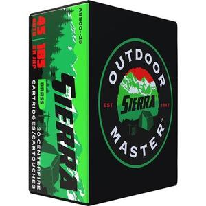 Sierra Outdoor Master Handgun Ammunition .45 ACP 185 gr JHP 20/ct