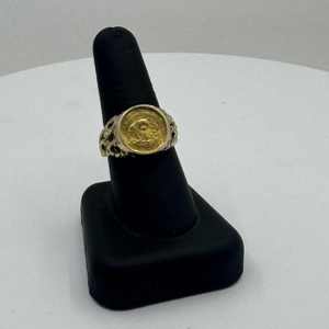 14k Coin "panda" Nugget Ring 12.9g 