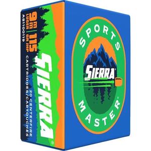 Sierra Sports Master Handgun Ammunition 9mm Luger 115 gr JHP 1135 fps 20/ct