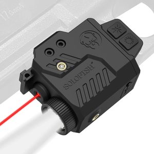 (blk)Solofish (red) 650lm Laser Light Low Profile Beams For Pistols W. Magnetic 