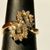 14k Gold and Diamond Cluster Ring with Baguettes