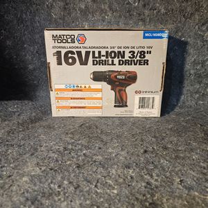 Matco MCL1638DD 16v Li-Ion 3/8" Drill Driver (Open Box)
