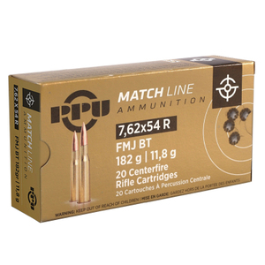 Prvi Partizan Match 7.62x54R Ammo 182 Grain Full Metal Jacket