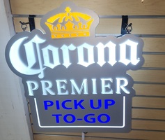 Corona Premier LED Light To-Go Pick-UP Sign 