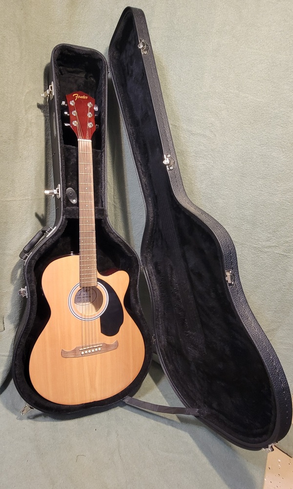 thumbnail image 2 of Fender FA-135CE Concert Acoustic-Electric Guitar – Black, With Built-In Tuner 2 of 5