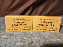 IMI M193 5.56x45mm (30Rd) NATO Ammo 55 Grain Full Metal Jacket