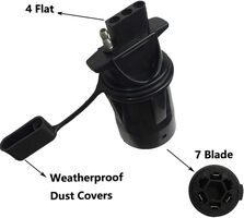 NEWSUN® Ultimate Trailer Adapter, 7 Pin to 4 Pin RV Adapter with Anti-dust Cap