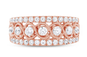 Kay's Jewlers 10k Rose Gold 1cttw Round-cut Diamond Anniversary Band 4.3g, Sz 7 