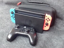Nintendo Switch with Neon Blue/Neon Red Joy-Con Controller