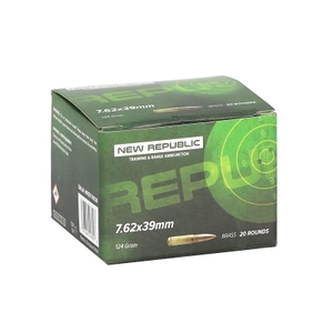 New Republic Training and Range 7.62x39mm Ammo 124 Grain Full Metal Jacket