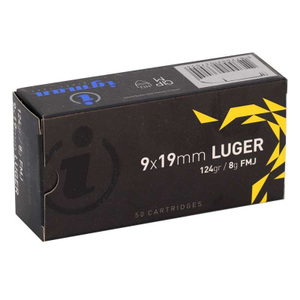 Igman 9mm Luger Ammo 124 Grain Full Metal Jacket 50ct