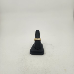  Men's 14k Nugget Style Band Inlayed with 14 Diamonds in a Pavé Setting 5.2g Siz