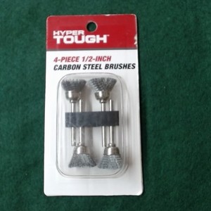 Hyper Tough 4 Piece 1/2 inch Carbon Steel Brushes