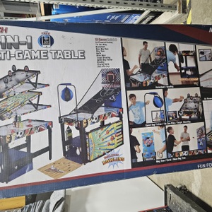MD Sports 48" 12 in 1 Combo Game Table, Air Hockey, Basketball, Boxing, Target 