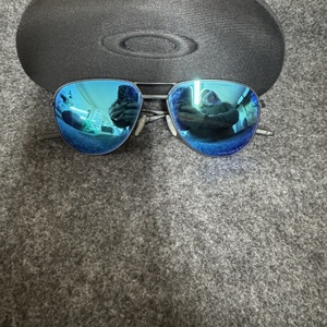 Oakley Contrail Ti Polarized Sunglasses Satin Steel/Prizm Sapphire