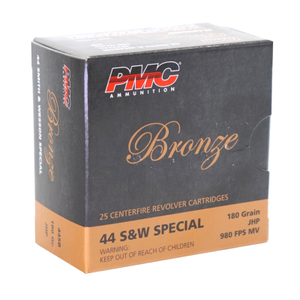 PMC 44SPMC Bronze 44 S&W Special Ammo 180 Grain Jacketed Hollow Point