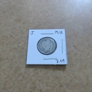 1912 S Barber dime