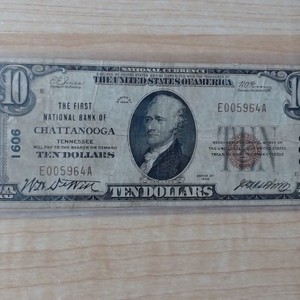 1929 Bank of Chattanooga $10 Note
