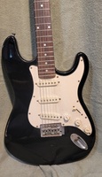 Spectrum S Style Black and White Solid Body Electric Guitar