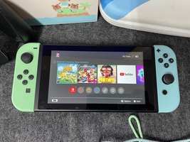 Nintendo Switch with Pastel Blue/Pastel Green Joy-Con Controller
