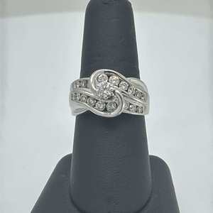 14kt White Gold with 1.58 cttw Diamond Engagement Ring 