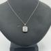  14k white gold  Necklace with square pendant 