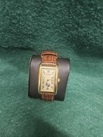 Vintage Gruen Quartz Watch GU313 Japan Movement White Dial Rectangle