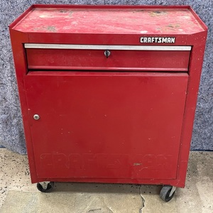 Craftsman Rolling Red Tool Cabinet with One Drawer and Key