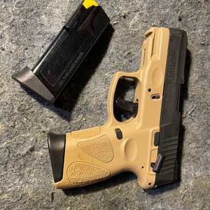 Taurus G2C Handgun 9mm Luger 12rd Magazine 3.2" Barrel Black Slide/FDE Grip