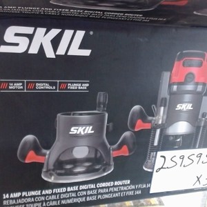 SKIL 1/4-in and 1/2-in 14 -Amp 2.5 -HP Variable Speed Combo Fixed/Plunge Router