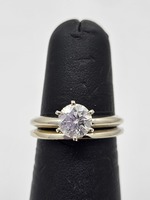  14K WG .95ctw Diamond Engagement Ring 