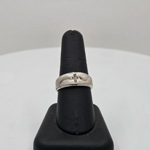 10K WG Men's Engraved Cross Wedding Band
