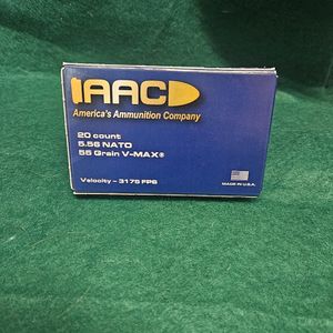 AAC 5.56 NATO 55 Grain V-Max w/ Cannelure 20rd Box
