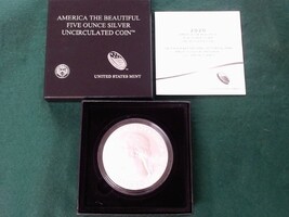 2020 US America the Beautiful 5 Troy Oz. Silver Coin - Salt River Bay (Uncirc.)