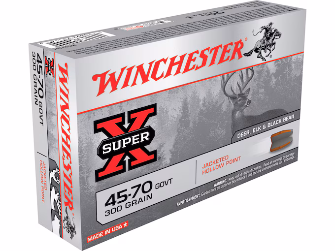 Winchester Super X 45-70 Government Ammo 300 Grain Jacketed Hollow Point