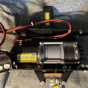 Champion Power Equipment 3000 lbs. Winch w/Speed Mount Hitch Adapter