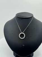 Tello Jewelers 4.6g 18k white gold 18 inch necklace with eternity pendant
