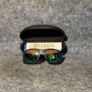 Costa Reefton Black Frame Green Lens Polarized Sunglasses