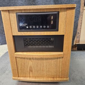 Comfort Zone® Deluxe Infrared Quartz Heater Oak Finish