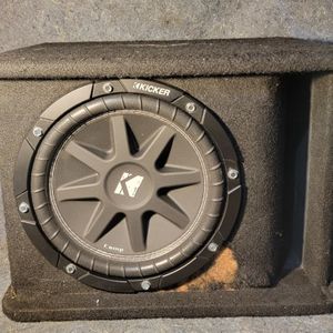 Kicker Comp 10" (25cm) Sub in Thin Profile Encl, 4-Ohm