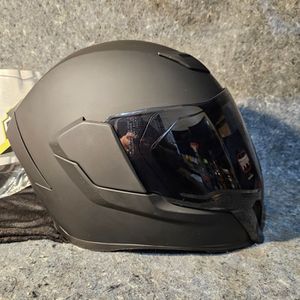 Icon Airflite Dark (MED) & Cardo Freecom 2X Bluetooth Intercom - Single