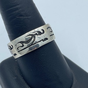  Sterling Silver Polynesian Warrior Ring Sz:11