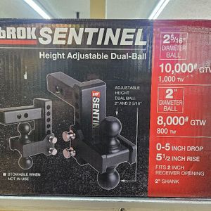 bROK Class III Adjustable Ball Mount, Fits 2" receivers with 6" drop and weight 