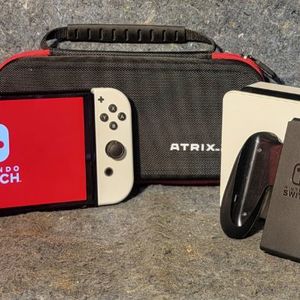 Nintendo Switch™ - OLED Model White set w/ Atrix carry case. 