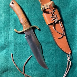 Boker N690 Bowie Knife with Leather Sheath