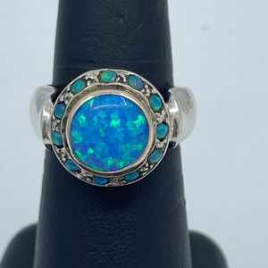 Hadar Jewelry New Israel Design 925 Silver & 9k Rose Gold Opal Ladies' Ring