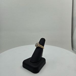  Diamond 10k Yellow Gold Halo Ring 1.00tcw Size 7
