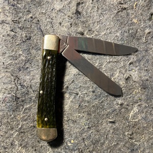 Boker Solingen Germany Stainless UC924 Green Bone American Armed Forces Series 