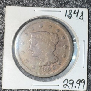  US 1848 Braided Hair Large Cent